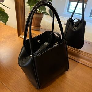 Anthropologie Mini Hollace Tote Vegan Leather Black